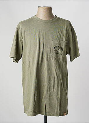 T-shirt stretch manches courtes vert IRON AND RESIN homme