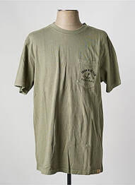 T-shirt stretch manches courtes vert IRON AND RESIN homme