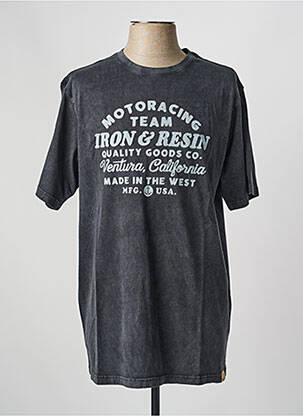 T-shirt stretch manches courtes gris IRON AND RESIN homme