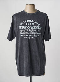T-shirt stretch manches courtes gris IRON AND RESIN homme