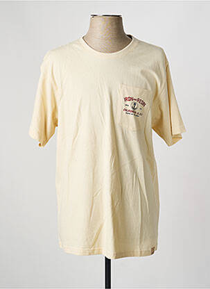 T-shirt stretch manches courtes beige IRON AND RESIN homme