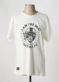 T-shirt stretch manches courtes blanc DAYTONA homme