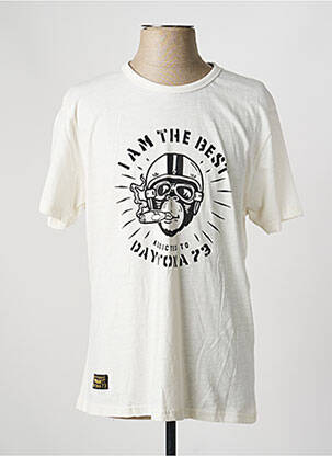 T-shirt stretch manches courtes blanc DAYTONA homme