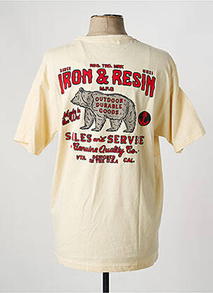 T-shirt stretch manches courtes jaune IRON AND RESIN homme