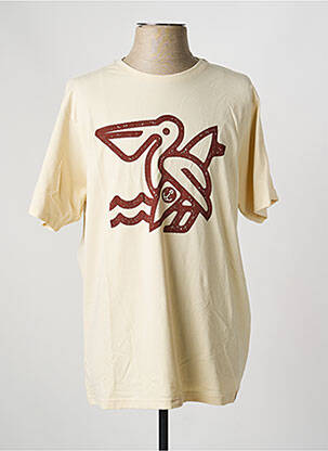T-shirt stretch manches courtes beige IRON AND RESIN homme