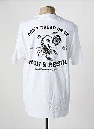 T-shirt stretch manches courtes blanc IRON AND RESIN homme