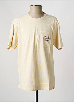 T-shirt stretch manches courtes beige IRON AND RESIN homme