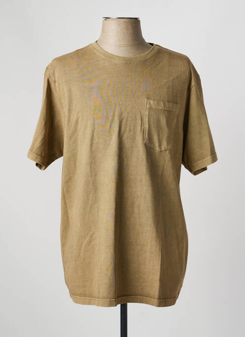 T-shirt stretch manches courtes vert IRON AND RESIN homme