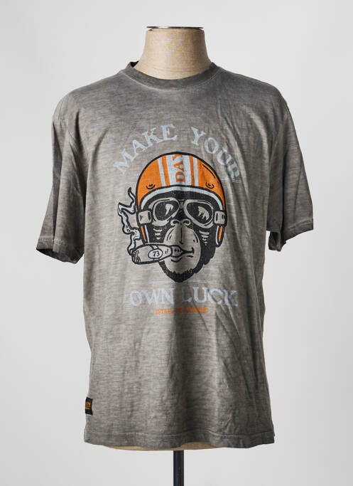 T-shirt stretch manches courtes gris DAYTONA homme