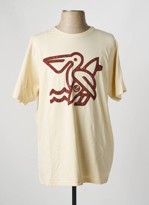 T-shirt stretch manches courtes beige IRON AND RESIN homme