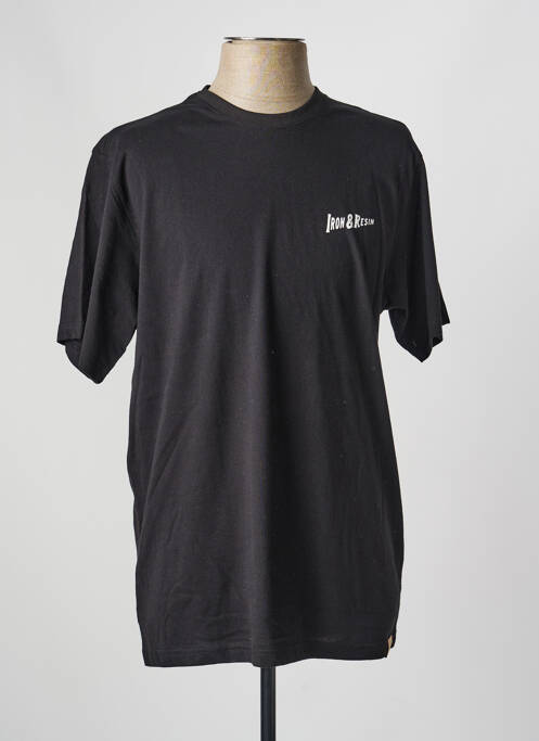 T-shirt stretch manches courtes noir IRON AND RESIN homme