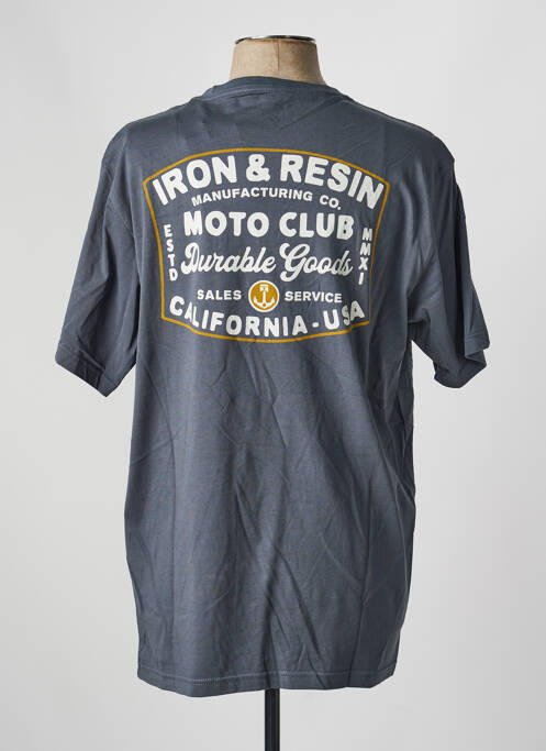 T-shirt stretch manches courtes gris IRON AND RESIN homme