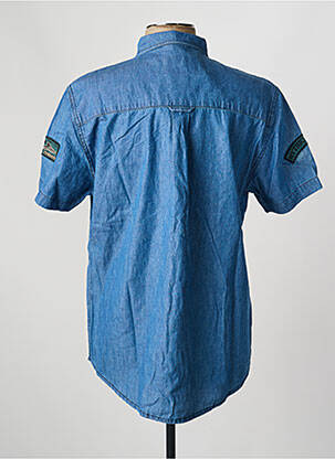 Chemise manches courtes coupe cintrée bleu DAYTONA homme