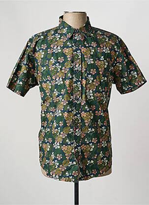 Chemise manches courtes imprimé tie and dye vert DAYTONA homme