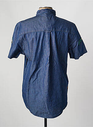 Chemise manches courtes coupe cintrée bleu DAYTONA homme