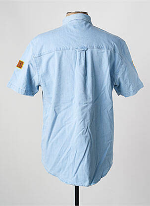 Chemise manches courtes coupe cintrée bleu DAYTONA homme