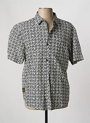 Chemise manches courtes imprimé fantaisie noir DAYTONA homme