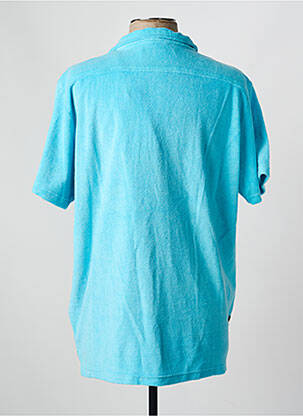 Chemise manches courtes coupe cintrée bleu DAYTONA homme