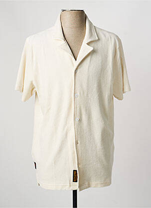 Chemise manches courtes coupe cintrée beige DAYTONA homme