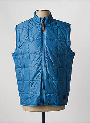 Doudoune fermeture zippée sur le devant sans capuche bleu IRON AND RESIN homme