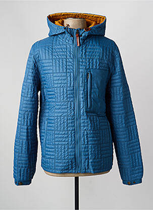 Doudoune manches longues a capuche bleu IRON AND RESIN homme