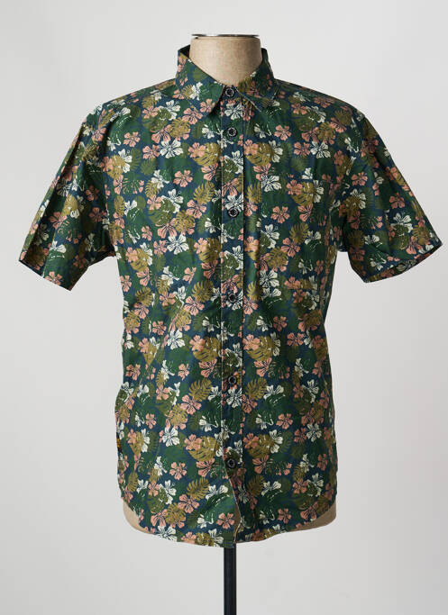 Chemise manches courtes imprimé tie and dye vert DAYTONA homme