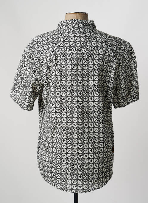 Chemise manches courtes imprimé fantaisie noir DAYTONA homme
