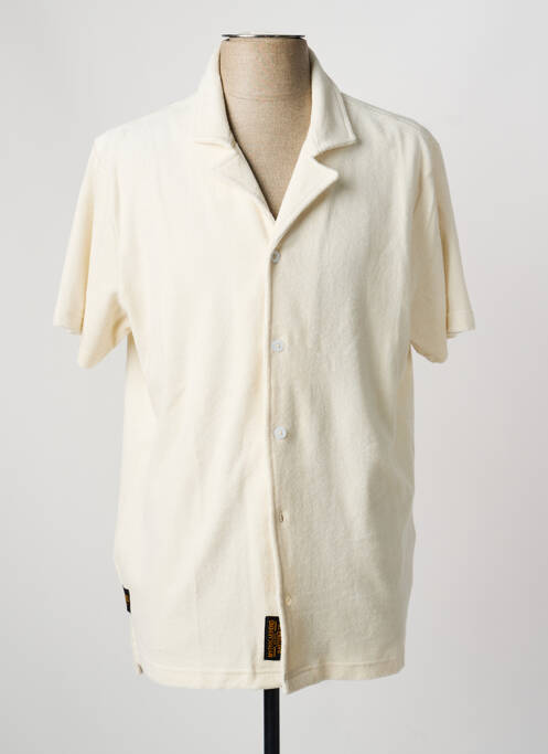 Chemise manches courtes coupe cintrée beige DAYTONA homme