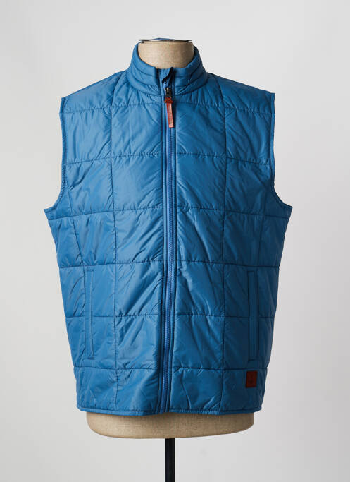 Doudoune fermeture zippée sur le devant sans capuche bleu IRON AND RESIN homme
