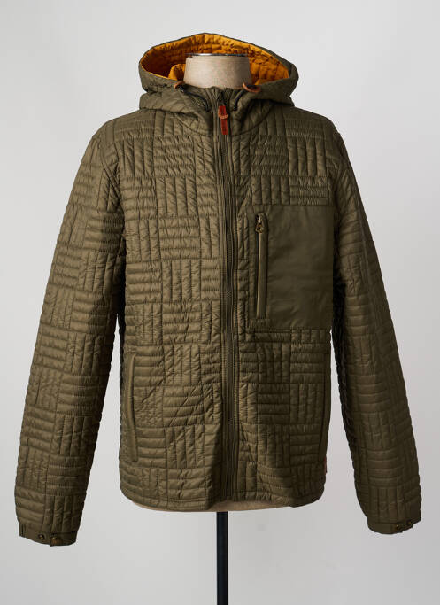 Doudoune manches longues a capuche vert IRON AND RESIN homme