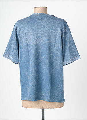 T-shirt coupe droite manches courtes bleu ROSE GARDEN femme
