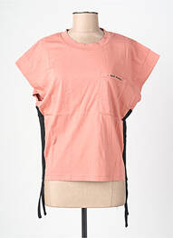 T-shirt stretch manches courtes rose ROSE GARDEN femme