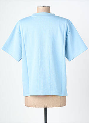 T-shirt coupe droite manches courtes bleu ROSE GARDEN femme