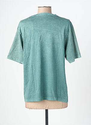 T-shirt imprimé fantaisie manches courtes bleu ROSE GARDEN femme