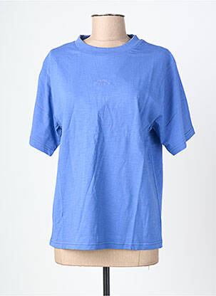 T-shirt coupe droite manches courtes bleu ROSE GARDEN femme