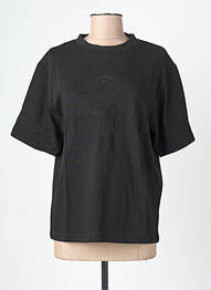 T-shirt stretch manches courtes noir ROSE GARDEN femme