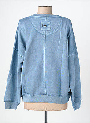 Sweat-shirt stretch manches longues bleu ROSE GARDEN femme