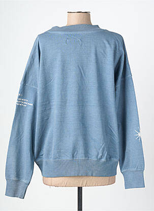 Sweat-shirt stretch manches longues bleu ROSE GARDEN femme