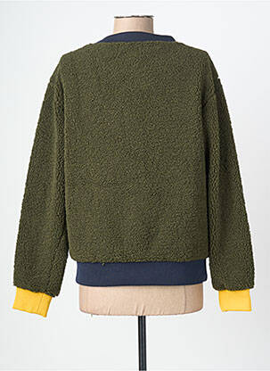 Sweat-shirt stretch manches longues vert ROSE GARDEN femme