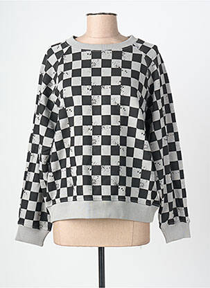 Sweat-shirt stretch manches longues gris ROSE GARDEN femme