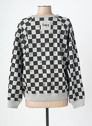 Sweat-shirt stretch manches longues gris ROSE GARDEN femme