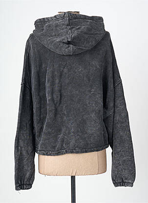 Sweat-shirt à capuche broderie manches longues gris ROSE GARDEN femme