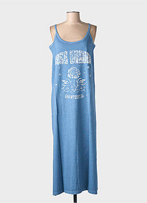 Robe longue sans manche sans manche bleu ROSE GARDEN femme