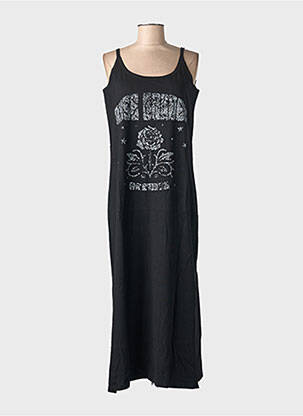 Robe longue sans manche sans manche noir ROSE GARDEN femme