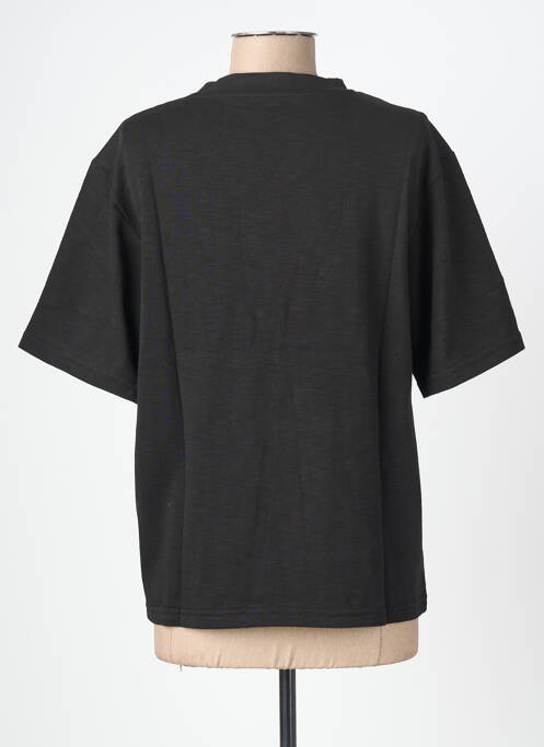 T-shirt stretch manches courtes noir ROSE GARDEN femme