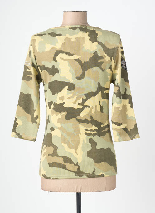 T-shirt manches 3/4 manches 3/4 vert ROSE GARDEN femme