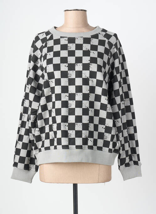 Sweat-shirt stretch manches longues gris ROSE GARDEN femme