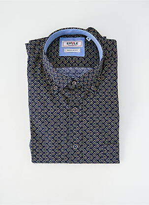 Chemise manches longues poignets boutonnés noir EMYLE homme