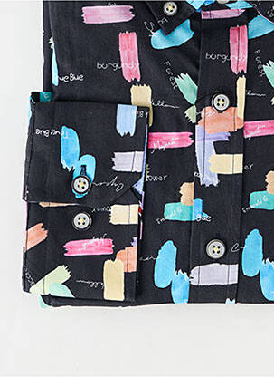 Chemise manches longues poches noir EMYLE homme