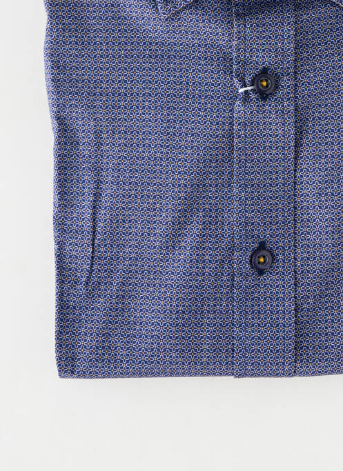 Chemise manches longues poignets boutonnés bleu EMYLE homme